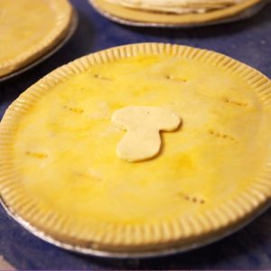 Unbaked Steak and Mushroom Family Pie
